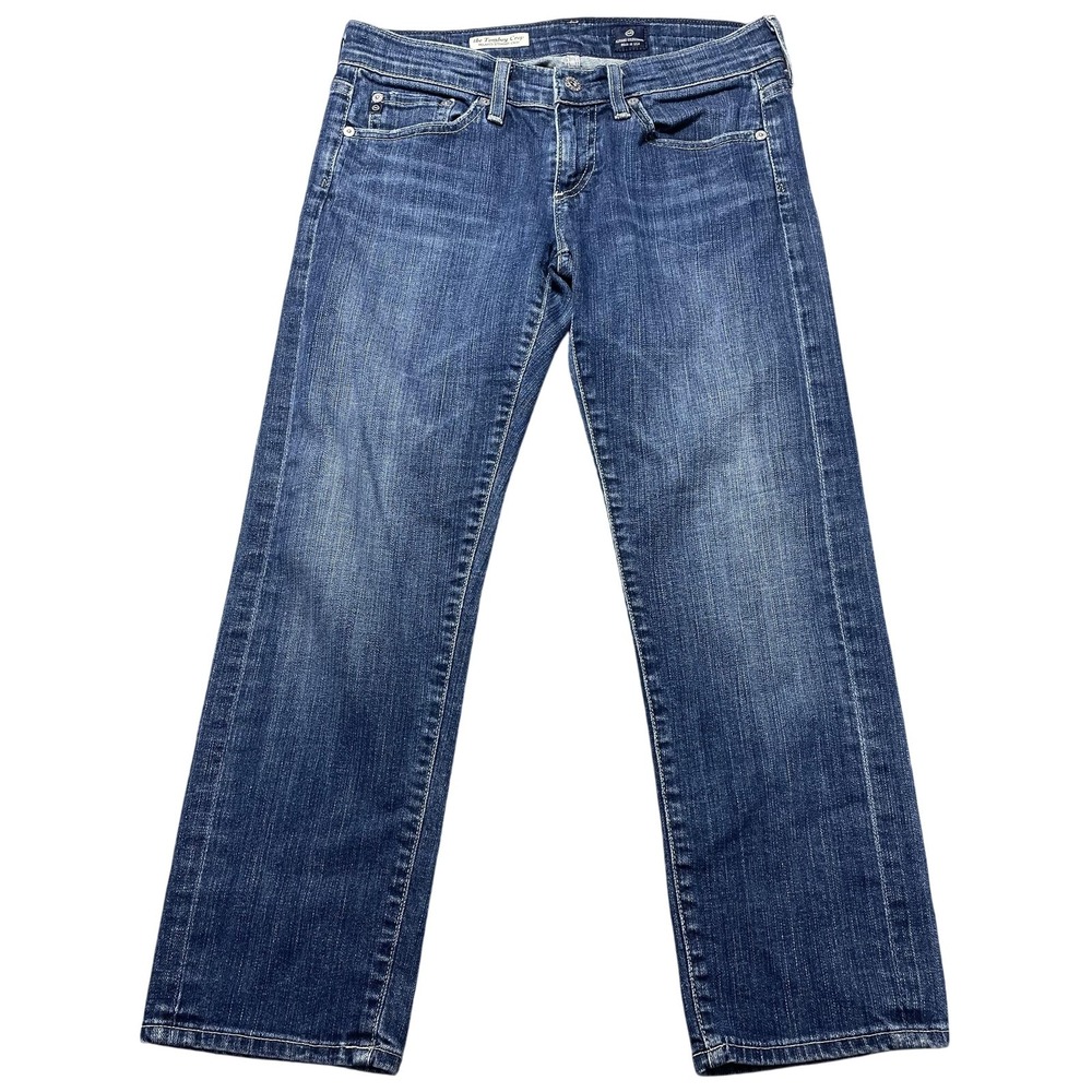 AG Adriano Goldschmied Tomboy Crop Jeans Womens 25 Blue Wash Straight 30x25